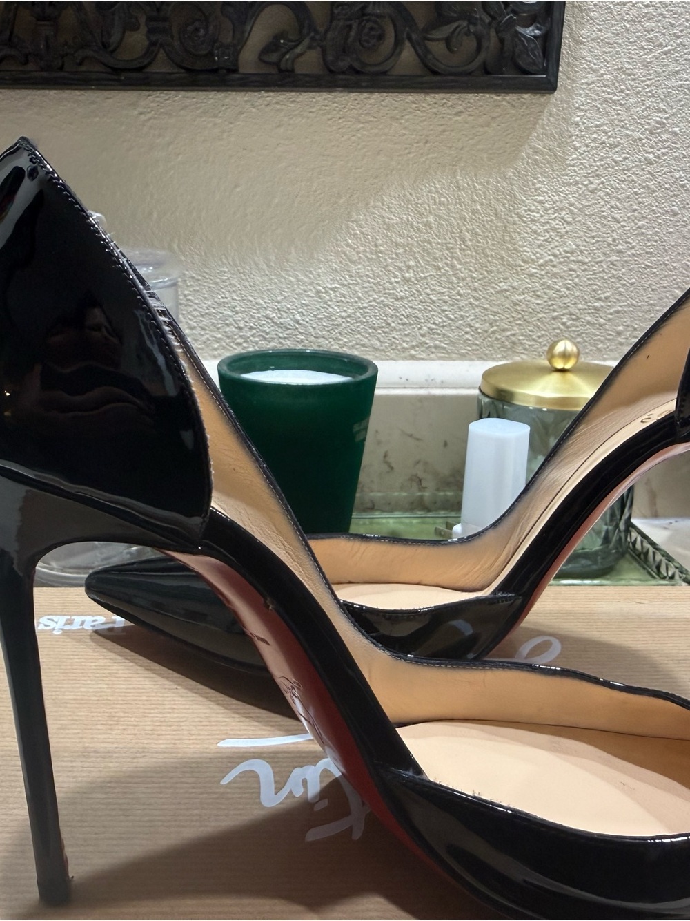 Christian Louboutin Iriza Black Patent Pointed-Toe Stiletto Pumps - Picture 6 of 14